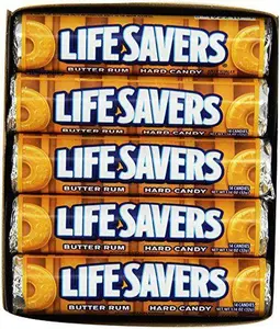 Life Savers Butter Rum Hard Candy 20 Count 1.14 ounce