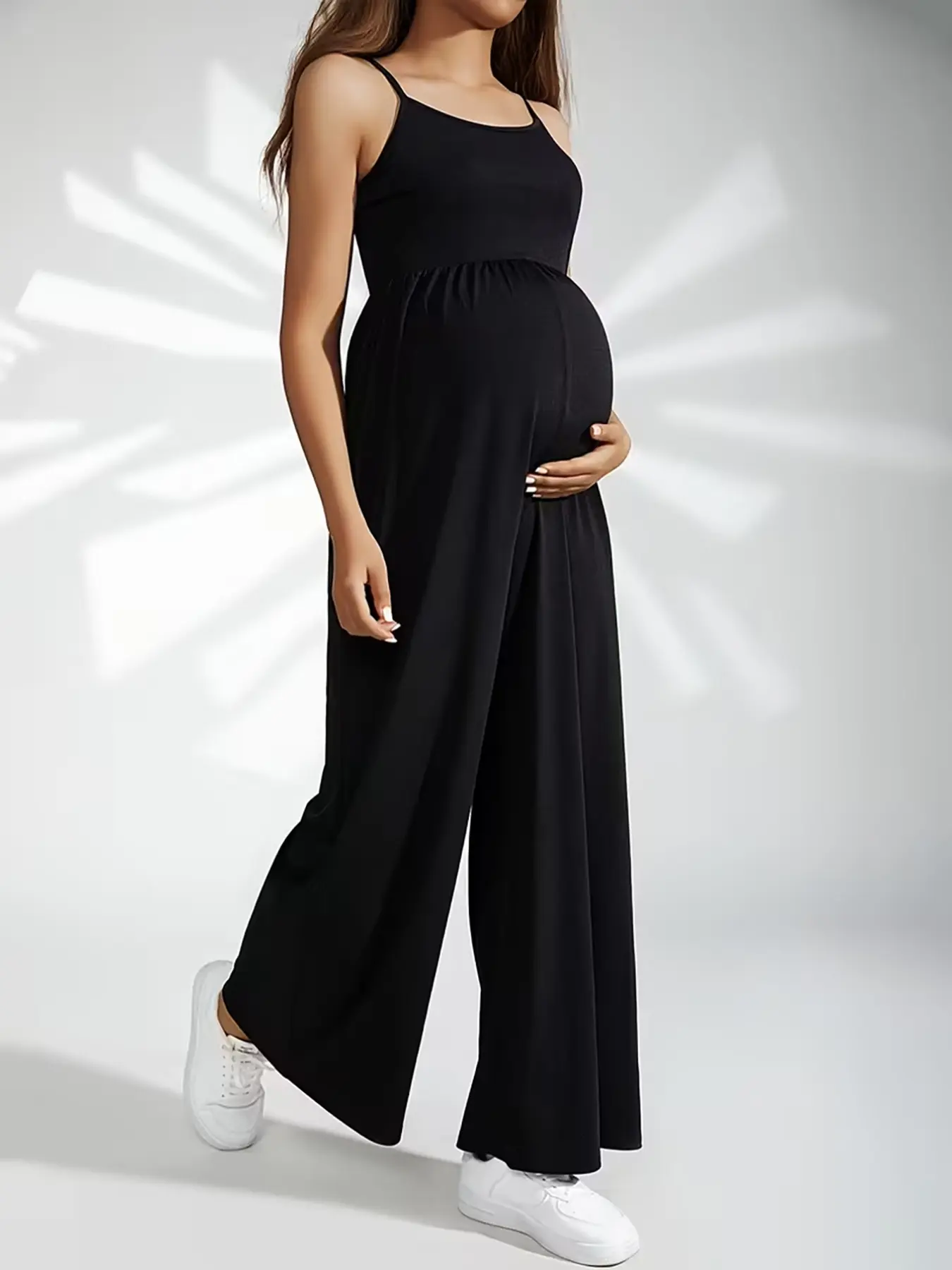 Black Maternity Overalls, Summer Casual Stretchy Versatile Athletic Maternity Jumpsuit, Maternity Wear, Pregnancy Clothes, Maternity Apparel, Maternity Clothing
