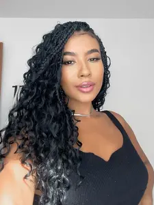 Upgraded Highlight 20 Inch Braided Synthetic Lace Wig, Glueless Hair Wigs, Heat Resistant for Beginners, Easy Install Curly Hair for Women All Seasons, Pre Styled Wig