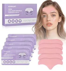 Salmon DNA PDRN Forehead Wrinkle Patches, Forehead Collagen Patches Overnight, Forehead Patch Smooth Fine Lines & Wrinkles, Even Skin Tone, Elasticity - Soft Facial Patch 16 Pcs