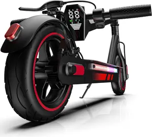 High-Speed Electric Scooter V10 Pro 10" Vacuum Big Tire 500W Motor,Top Speed of 25 mph,36V 15AH Battery with Range of 28 miles Dual Braking System, LED Lights, App Control Foldable Scooter