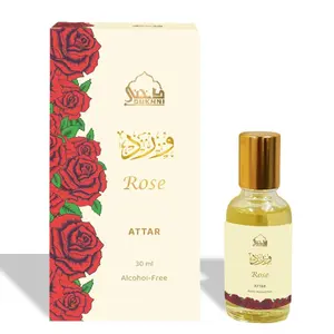 Dukhni Rose Attar Oil 30ml roll on perfume, Arabic fragrance oils for men and women | Original rose, pure concentrated floral scent | Eid, Ramadan, Umrah Gifts, Vegan Islamic Fragrances
