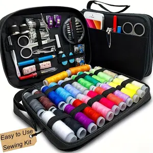99pcs/set Sewing Kit With Case Portable Sewing Supplies, With Essential Sewing Supplies And Accessories, Accessories Contains Thread, Needles, Scissors, Needles, Measuring Tape, For Small Clothing Repairs, A Basic Travel Mending Set For Beginners And Pros