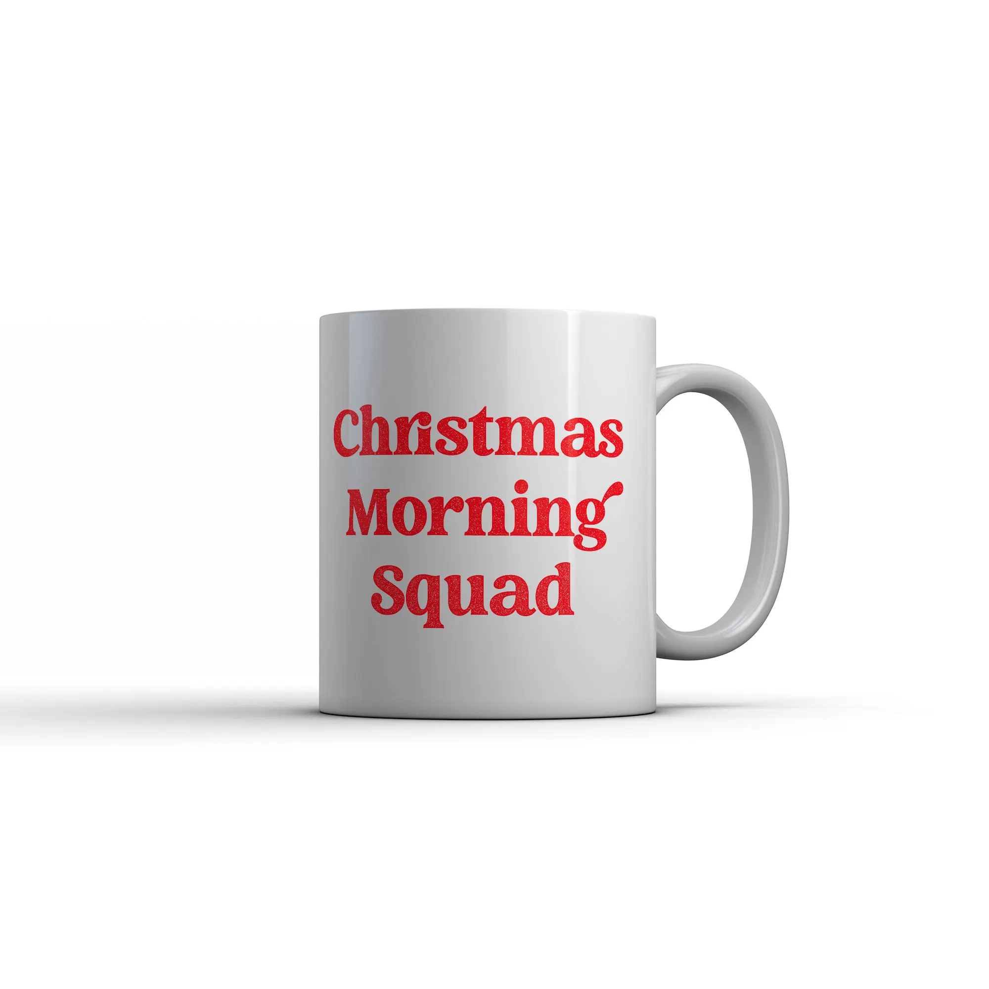 Christmas Morning Squad Mug Funny Sarcastic Xmas Family Party Coffee Cup - 11oz Funny Coffee Mugs Ceramic Printed Drinkware Cup