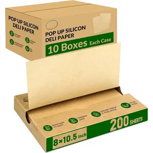 2000 Count 8" x 10-1/2" Precut Pop Up Deli Paper Sheets, Interfolded Heavy Duty Oil-Resistant  Paper for Bakery,  Wrap, Serving, Oven, Air Fryer & Microwave