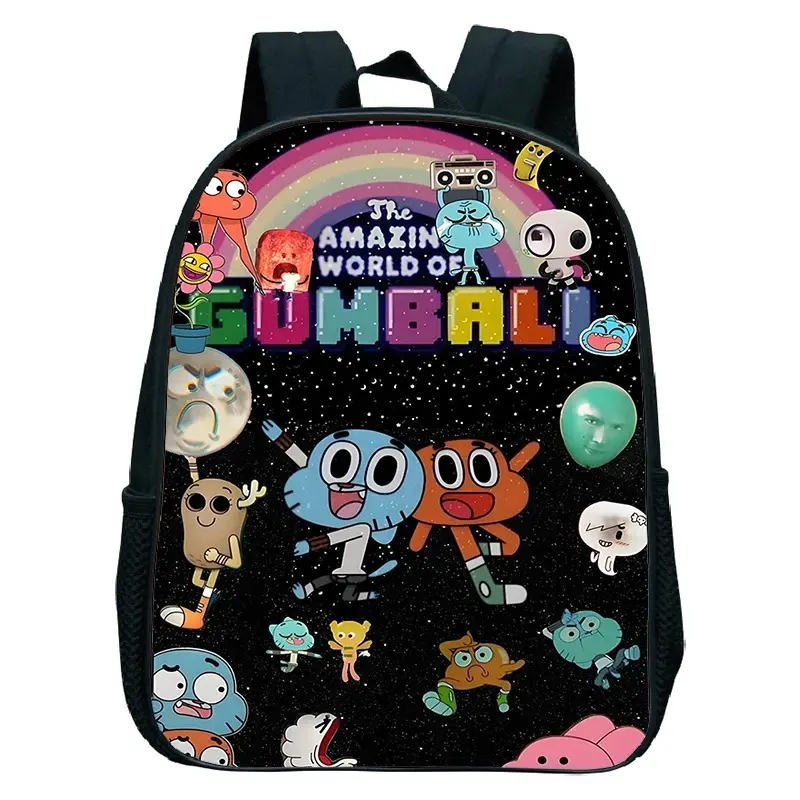 The Amazing World of Gumbal Backpack Schoolbag for Womens Mens Funny Cartoon Bookbag Anime Backpack Gift