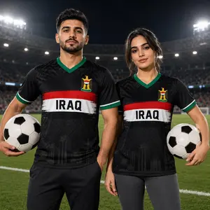 Iraq Soccer Jersey Iraqi Flag Shirt, Iraq Football Jersey Gift for Men Women 13