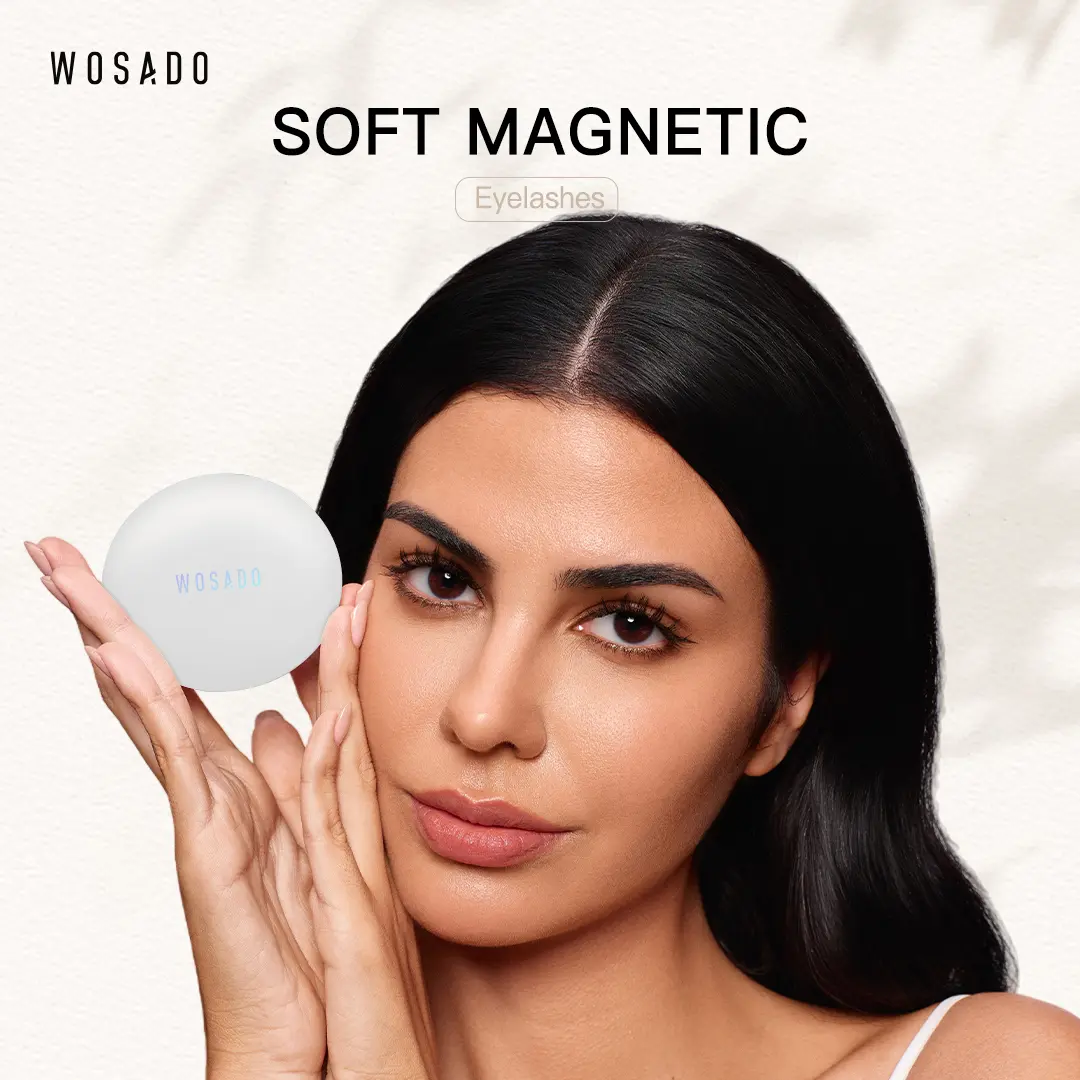 WOSADO-Soft Magnetic Eyelashes All-in-One Box, Reusable, Glue-Free, Waterproof, Lightweight, Natural Style Makeup Cosmetic
