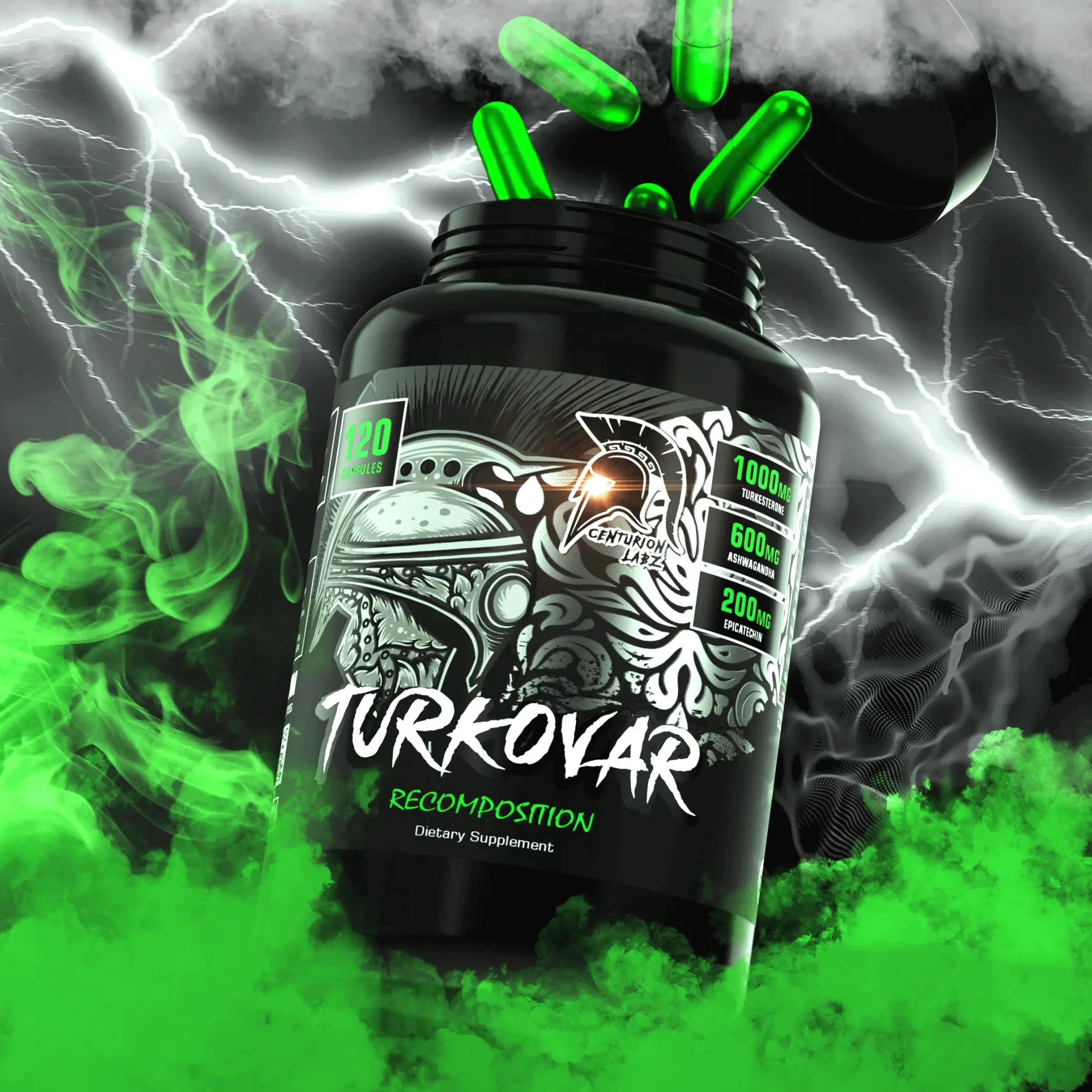 TURKOVAR Turkesterone Supplement for Lean Muscle Growth & Recomposition | Ecdysterone + Epicatechin + Ashwagandha | Natural Non-Hormonal Performance & Recovery Support
