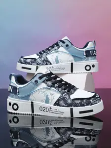 Men's Fashionable Lace Up Sneakers, Casual Comfortable Breathable Sports Running Shoes, Male All-match Round Toe Shoes for Daily Wear, Athletic Running Shoes