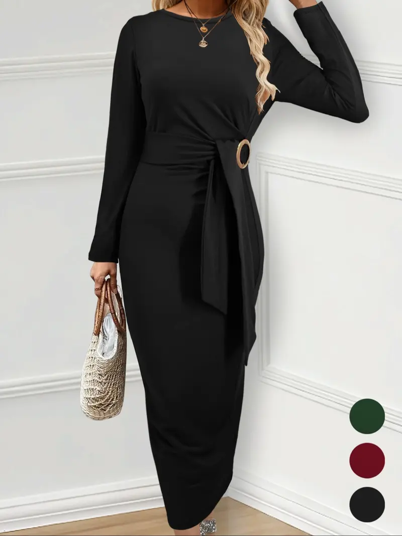 knee length dresses for ladies Funeral Dress in Black For Women & Ladies Plus Size Outfit by MQ1993