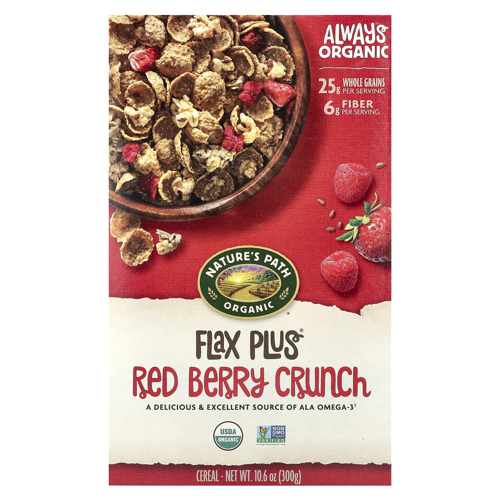 Nature's Path Organic Flax Plus® Cereal,  Red Berry Crunch, 10.6 oz (300 g)