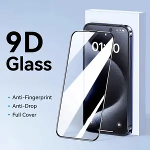 1pcs HD Glass Screen Protector for iPhone 17Air 17 16 15 14 13 12 11 Pro Max Full Screen Tempered Glass Protection for iPhone