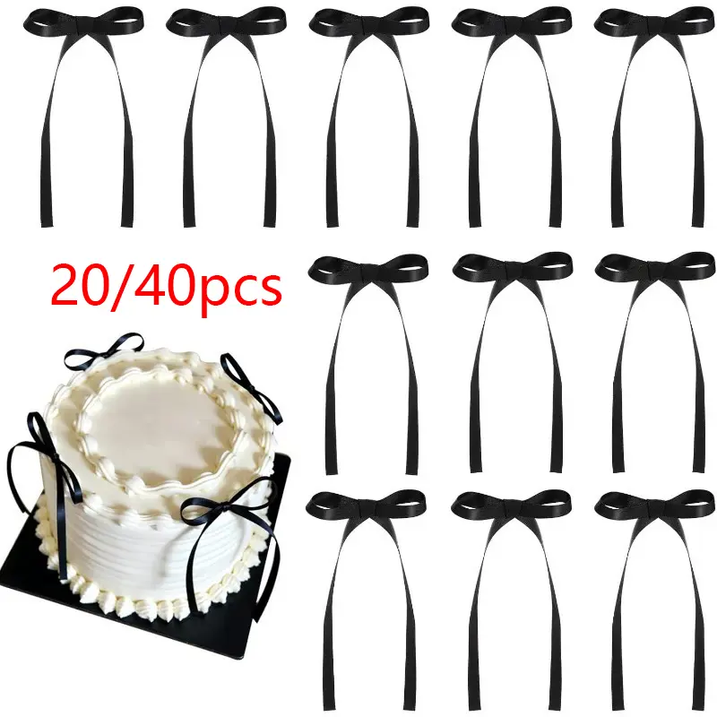 20piece Bow-Shaped Cake Decoration Set, Cake Decorating Supplies, and Ribbon Styles, Ideal for Cakes, Cupcakes, Parties, Weddings, Holidays