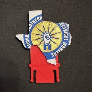Texas IBEW hard Hat clip 3D printed