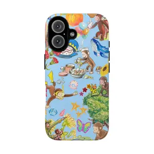 CCurious Monkey Geogreee Cooking Phone Case, Kids Cartoonn Tough Phone Case,  Funny Activities Cases, Gift for him for her, Phone Cover, gift for movie lovers