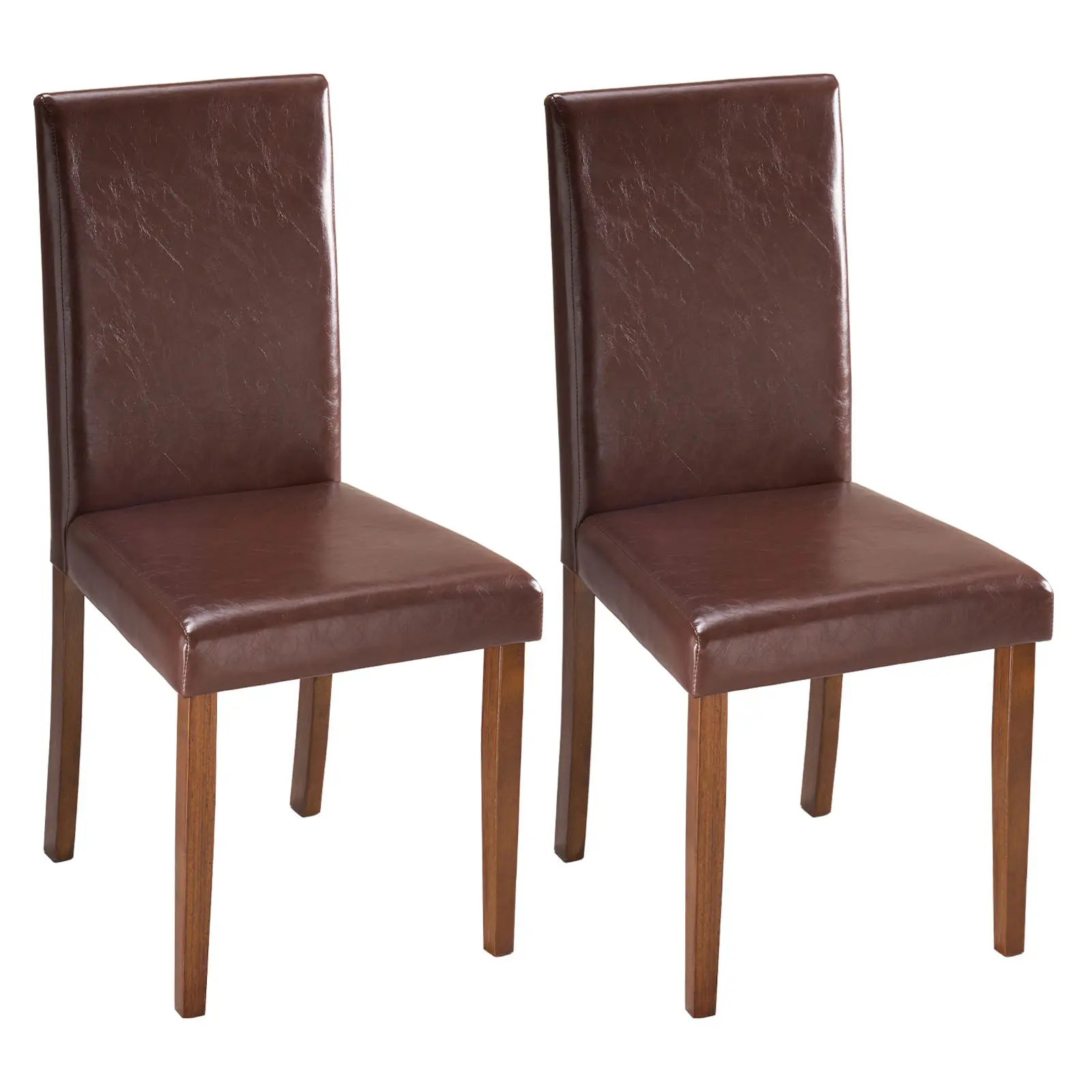 Dining Chairs Set of 4 – PU Leather Waterproof Surface Kitchen Chairs – Versatile Curved Backrest with Anti-Skid Protection – Sturdy Durable Seating for Home Office & Restaurant