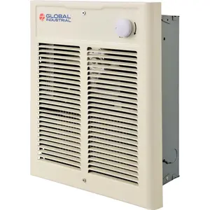 Global Industrial 246744 Fan Forced Wall Heater Shaded Pole Motor - 1500W 120V