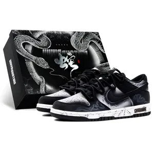 Nike Dunk CNY Snake Year Limited Edition Low-Top Sneakers with Anti-Slip Cushioning and Wear-Resistant Design for Men and Women Trending Shoes, House White Official Shoes to Get / Maison Mihara