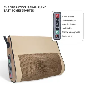 [Renhui]Neck massage pillow, with 20 neck kneadingheads and a 6-key control panel including neck,shoulders, waist, back and legs. It is very suitablefor office workers and the elderly. It is the best giftfor parents, friends and lovers.