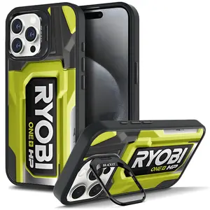 (Deals for You Days)RYOBI Tools Aesthetic Pattern MagsafeCasing For iphone 16 15 14 13 12  PRO PLUS MAX HardTPU Tough Metal lens frame Film With Bracket Stand GiftSpeaker Bluetooth Camera Holder Cellphone AccessoriesPhone Cases  Screen Protector