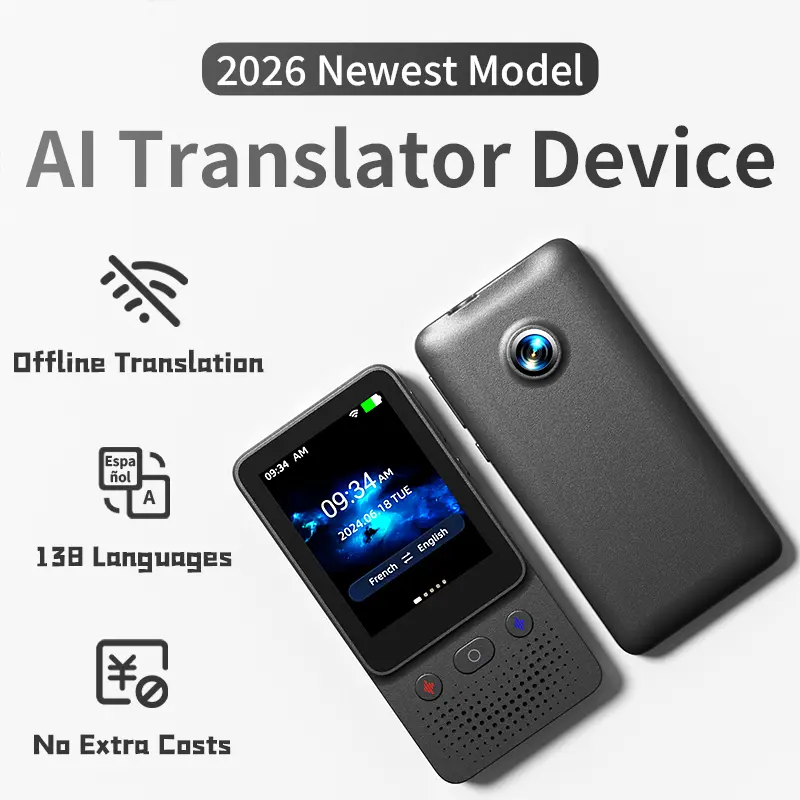 2026 Newest Portable Al Language Translator Device | No Additional Charges | Translation Does Not Require a Signal Source | Translate 138 Languages with WiFi | Translation Multi-Language Touchscreen Translator summerwins