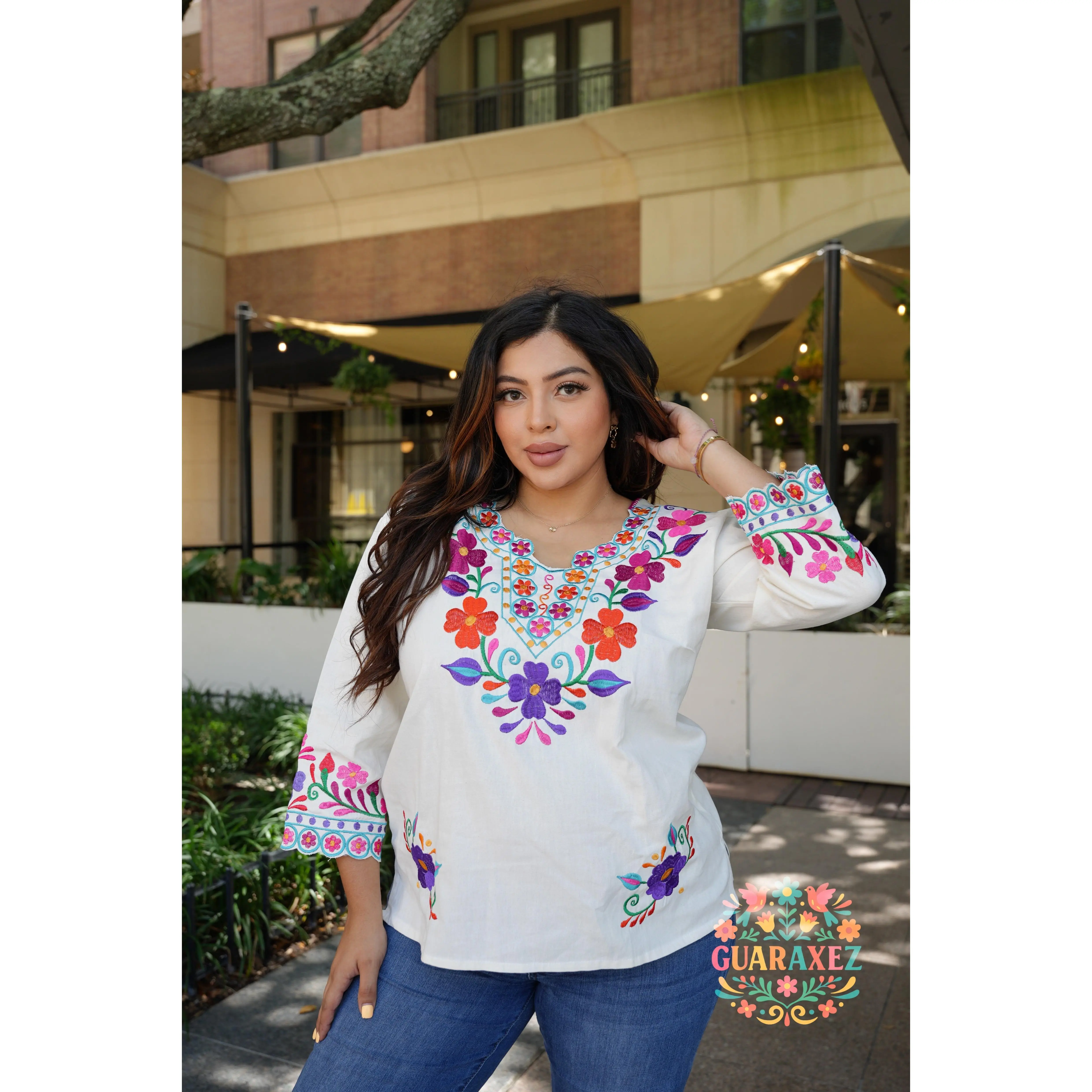 Delia Mexican Embroidery Top