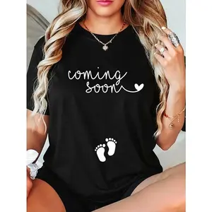 100% Cotton Casual Tshirt Pregnancy Announcement For Pregnant Mom To Announce Pregnant T-Shirt