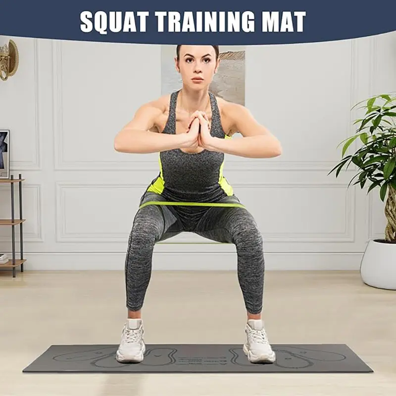 Unisex Anti-Slip Textured Grip Yoga Mat - Wear-Resist, Firm Hold, Durable Knee Support Pad, Impact-Absorbing, Noise-Reducing Functional Mat for Yoga, Squats, Gym Fitness, Impact Absorb
