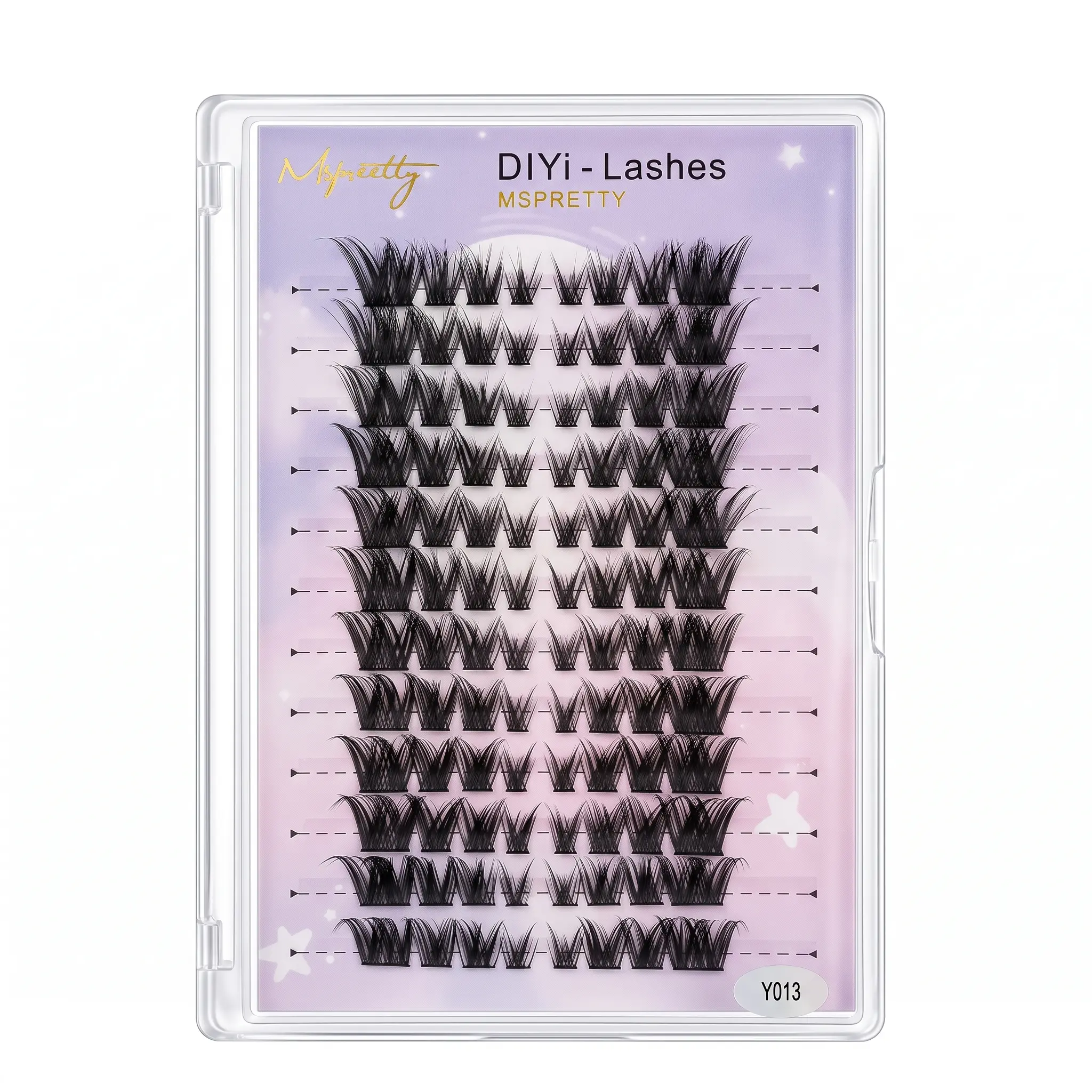 Fox eye style angle wing cluster lashes