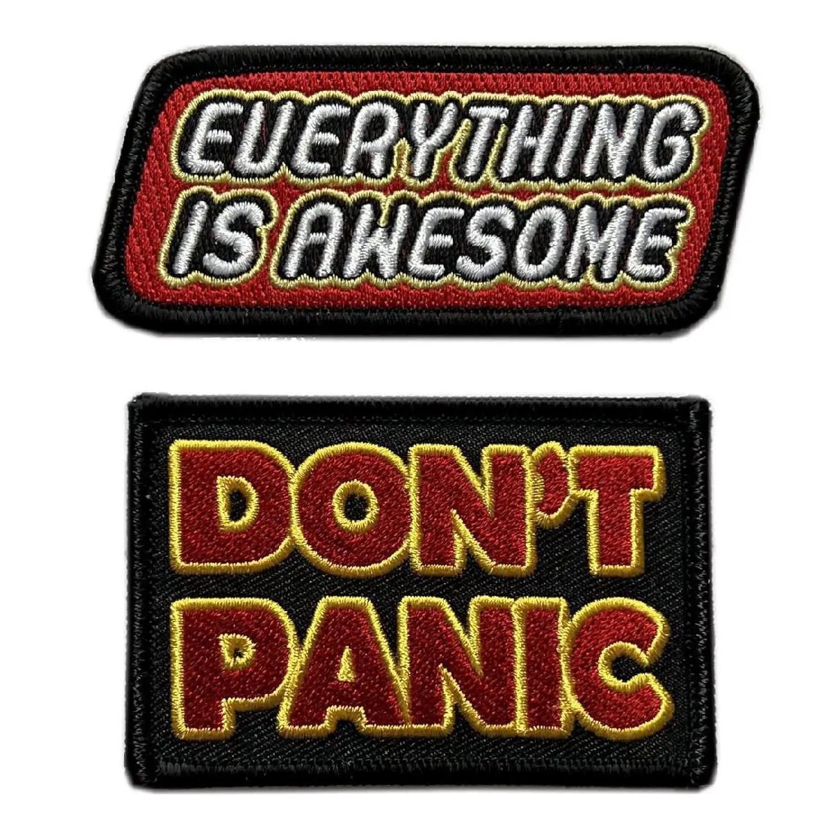Don't Panic Everything is Awesome Patch [2PC Bundle - Hook Fastener Backing]