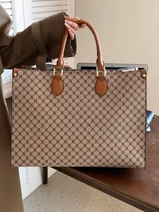 Fashionable Plaid Pattern Tote Bag, Casual Versatile Shoulder Bag for Women, Trendy Commuter Bag for Daily Used