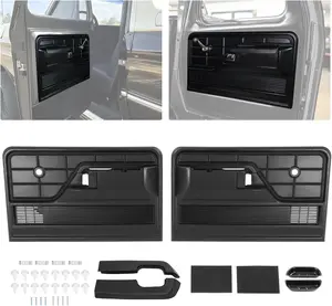 Front Inner Door Panel Kit Compatible with 1973-1979 Ford F100 F150 F250 F350 Bronco Door Trim Panel Arm Rest Pads Finger Cups Replacement for D3TZ-1023942-KT Plastic Steel