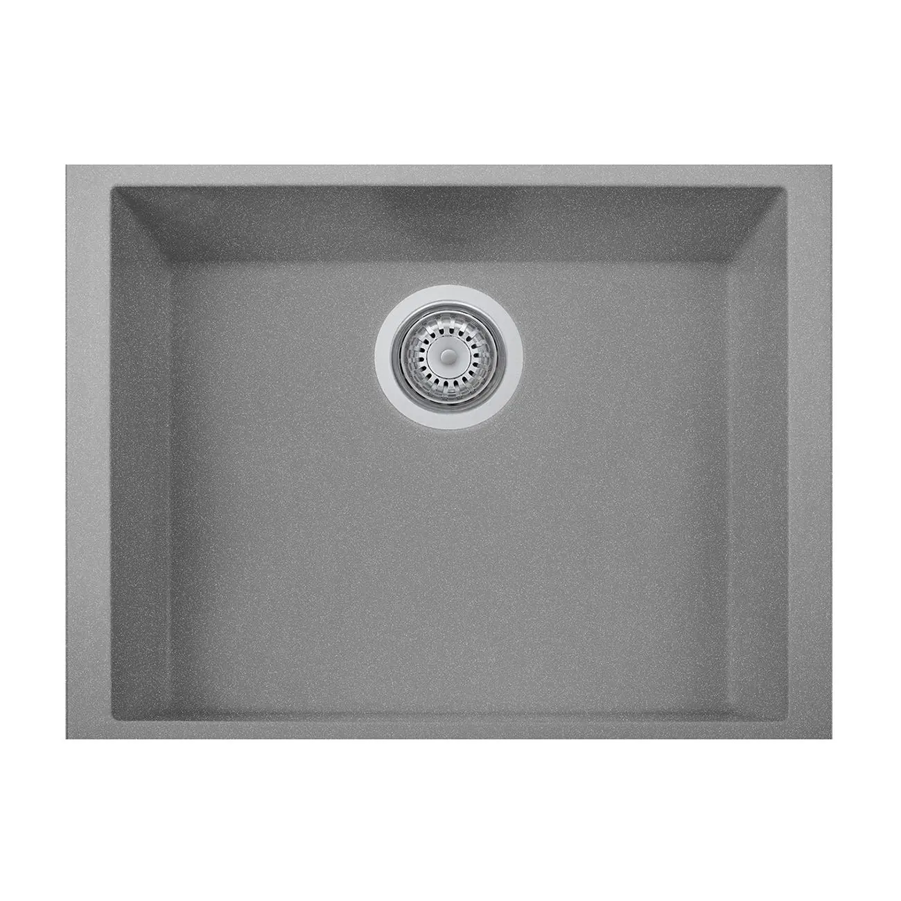 24" Granite Composite Undermount Kitchen Sink, Rectangular High-Temperature Resistant Model with Simple Look, 24" Size, Granite Comp.