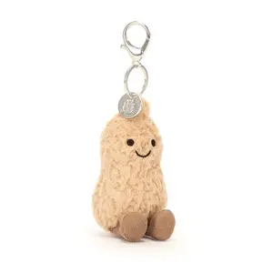 Authentic Jellycat Peanut Keychain – Stuffed Animal Keychains, Cute Animals, Fun Gift Ideas for Kids, Birthdays and Collectors, Keychains