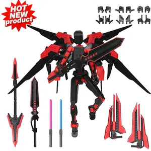 T13 Action Figure Set (Assembly Completed), Highlighting T13 Robot, 3D Printed Action Figure (Combat Mech Version) Perfect for Collectors' Desktop Decorations