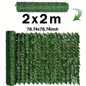 1Pc 2X2m artificial ivy privacy fence, multi-functional green plant decoration, UV resistance, not easy to age, fake ivy wall panels that can be used for classroom decoration, office/meeting room beautification, garden balcony/courtyard backyard fenceDIY