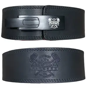 Arsa Fitness Classic Black on Black Nighthawk Lever Belt 10mm Thickness