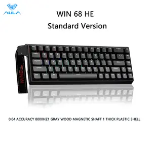 AULA WIN68HE Mechanical Gaming Keyboard 60% Hall Effect Magnetic Switch Quick Trigger Mode 8000 Hz RGB Backlight Wired Black for Laptop Computer Gamers