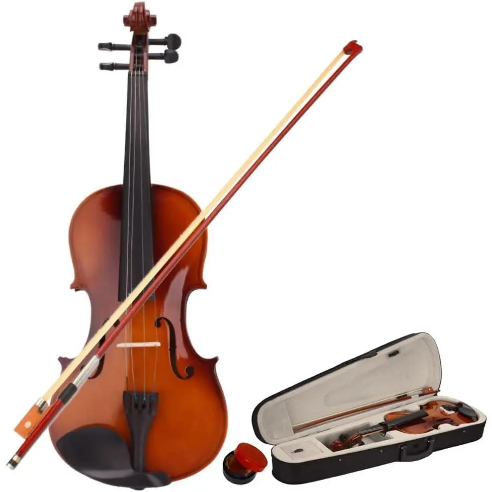 Ktaxon Acoustic Violin 4/4 Full Size - 6 Vibrant Colors (Black/White/Blue/Green/Pink/Natural) | Complete Kit for Child Fiddle Learners 11+