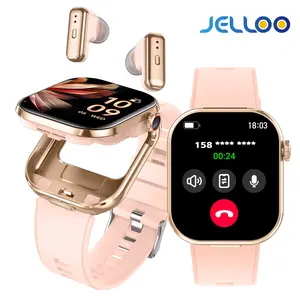 Smart Watch with Earbuds, 2 in 1 Smart Watches for Women Men (Call Make/ Answer), 2.02" HD Screen Smartwatch with 100+Sports Modes Music Play Message Notification Digital Watch Compatible with iPhone Android Phones Gifts for Women Men