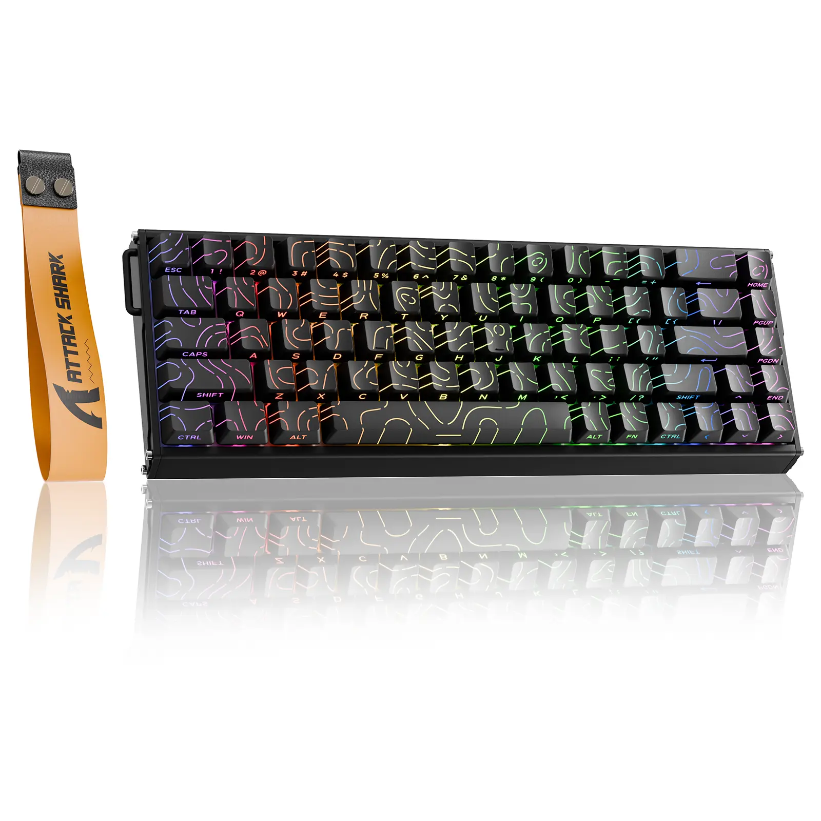 ATTACK SHARK X68MAX HE Wired Rapid Trigger Mechanical Creamy TKL RGB Gaming Keyboard, Full Aluminum CNC, 8K Polling, 0.005mm Accuracy, Hall Effect Magnetic Switch, NKRO, Driver Support, Adjustable, Enhanced Rigidity, Long-Lasting for PC Esports Games