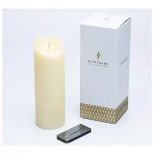 Luminara 8.5" Tall Unscented Flameless Candle with Remote