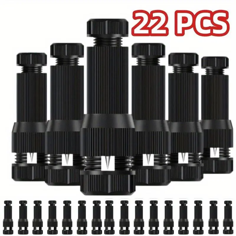 22-Pcs Low-Voltage Outdoor Lighting Cable Connectors, Durable Plastic Fastlock, 12-20 Gauge Range, No Cutting, Secure Fit, Easy Installation, No Power Needed, Ideal for Outdoor Lighting Projects
