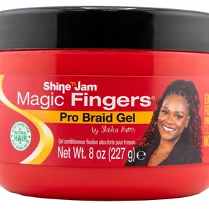Magic Fingers Pro Braid Gel by Stasha Harris 8 oz 227 g Gel Conditionne Fixation Ultra Forte pour Tresses