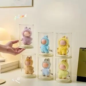 Mini Figure Dustproof Cover, Stackable Display Case, Storage Organizer Compatible with Labubu4.0, Christmas and Halloween Gift