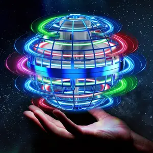 2026 new round flying ball toy, featuring hovering and spinning functions, with remote control function and light effects, USB charging, suitable for family multiplayer outdoor play toys
