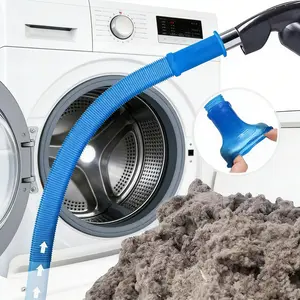 Dryer Vent Cleaner Kit Flexible Lint Remover Vacuum Attachment Compatible with Most Vacuum Cleaners Dryer Vent Cleaning Tool Hose Brush Home Cleaning Supplies