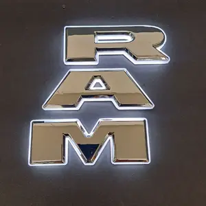Illuminated RAM Emblem, 2019-2024 Chrome Car Badge