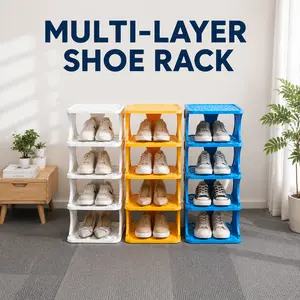 Stackable Modular Shoe Rack Organizer – Multi-Tier, Non-Slip, Space-Saving Storage for Shoes, Boots, Bags & Accessories – Durable, Easy to Assemble, Home Entryway & Closet Organizer